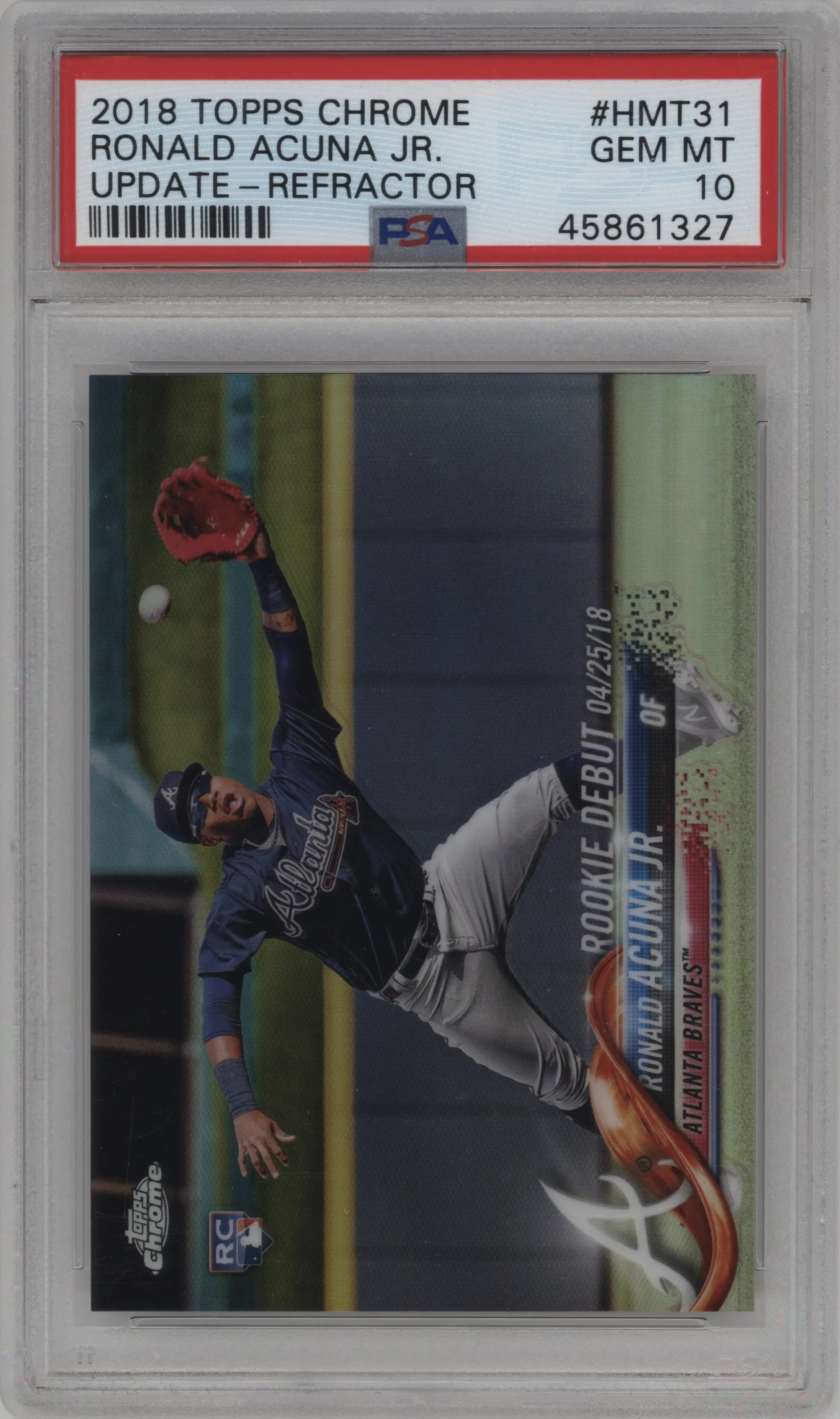 2018 Topps Chrome Update Ronald Acuna Jr. Refractor PSA 10
