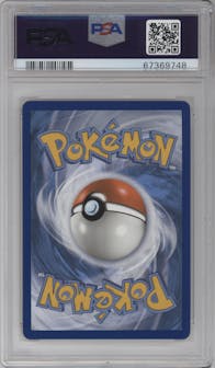 Reshiram from the 2021 Pokemon SWSH set graded by PSA and given an overall grade of 10.