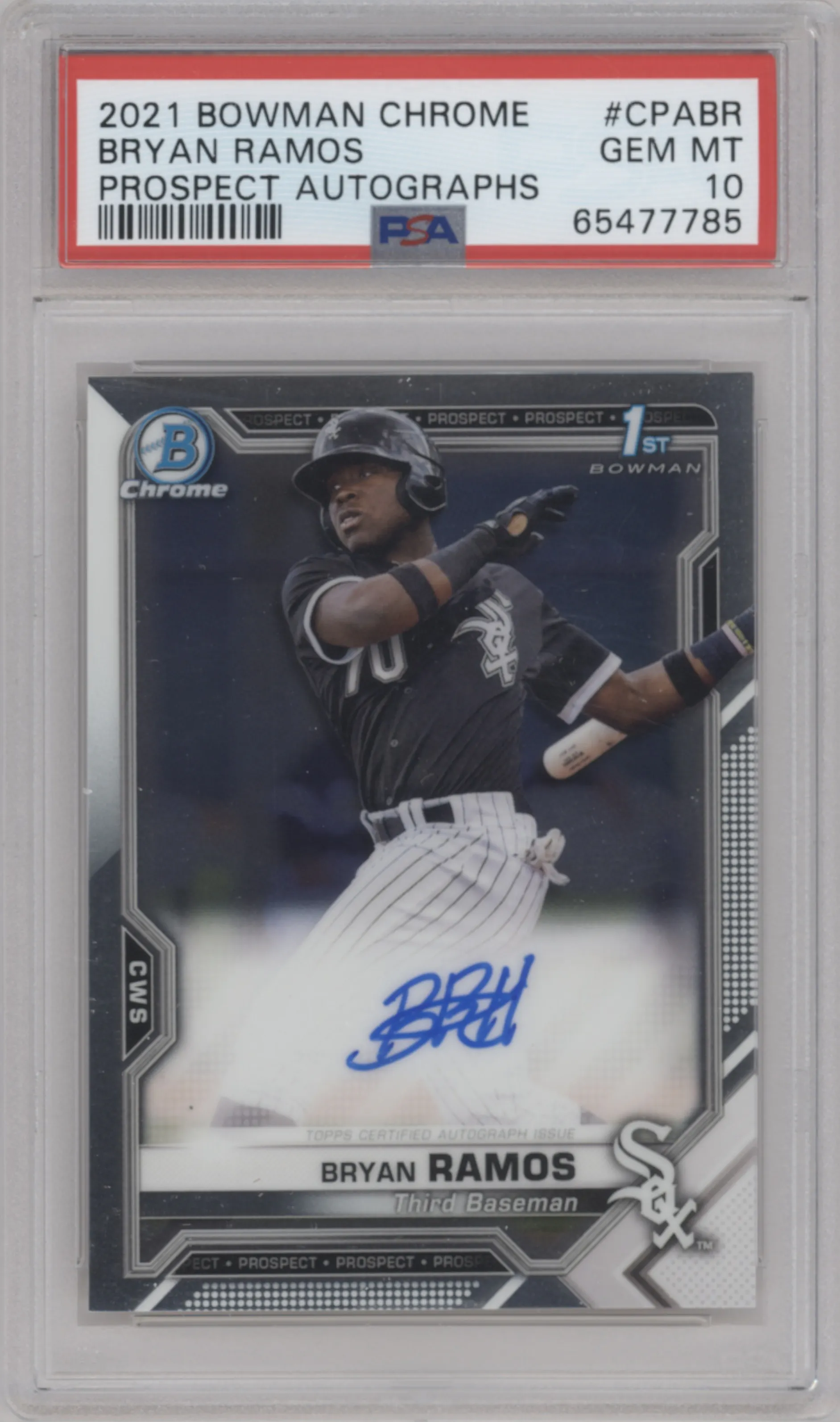 2021 Bowman Chrome Pros.Auto Bryan Ramos #CPA-BR PSA 10