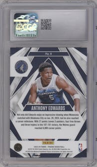 Anthony Edwards from the 2023-24 Panini Phoenix set graded by SGC and given an overall grade of 8.