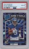 Malik Nabers from the 2024 Donruss set graded by PSA and given an overall grade of 10.