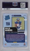 Malik Nabers from the 2024 Donruss set graded by PSA and given an overall grade of 10.