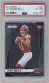 Jayden Daniels from the 2024 Panini Prizm set graded by PSA and given an overall grade of 10.