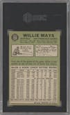 Willie Mays from the 1967 Topps set graded by SGC and given an overall grade of 5.