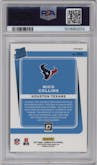 Nico Collins from the 2021 Panini Donruss Optic set featuring a Blue Scope parallel graded by PSA and given an overall grade of 10.