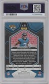 Brian Thomas Jr. from the 2024 Panini Mosaic set featuring a Genesis parallel graded by PSA and given an overall grade of 10.