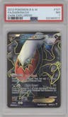 Darkrai EX from the 2012 Pokemon B&W set graded by PSA and given an overall grade of 7.