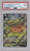Charizard V from the 2022 Pokemon SWSH set featuring a Ultra Premium Collection parallel graded by PSA and given an overall grade of 9.