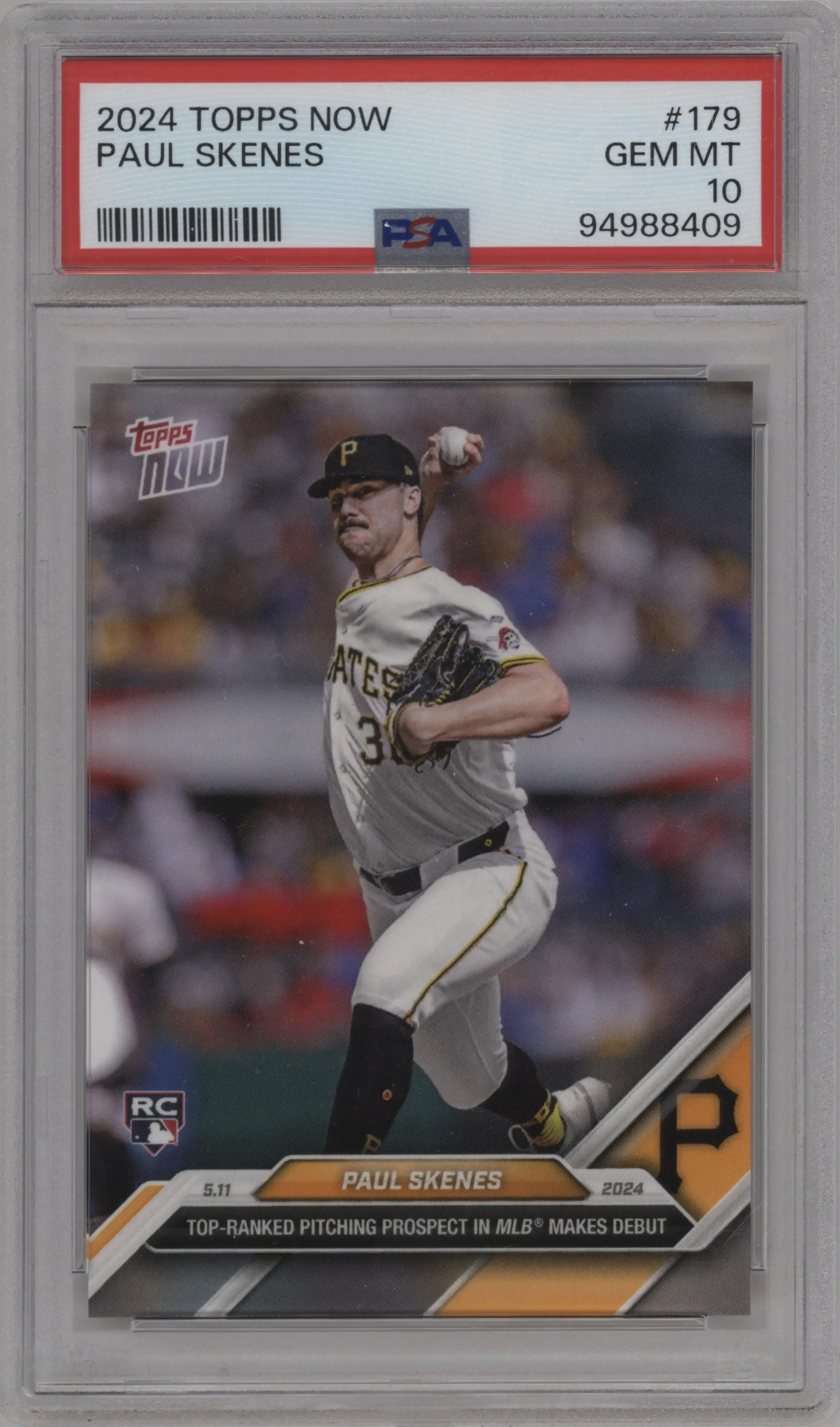 2024 Topps Now Paul Skenes PSA 10