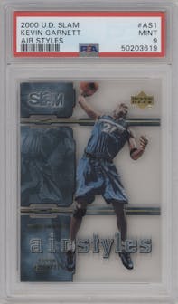 Kevin Garnett from the 2000-01 Upper Deck Slam  set graded by PSA and given an overall grade of 9.