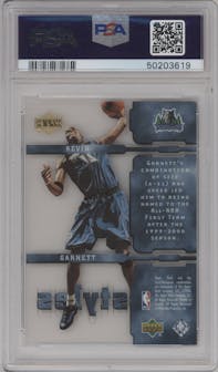 Kevin Garnett from the 2000-01 Upper Deck Slam  set graded by PSA and given an overall grade of 9.