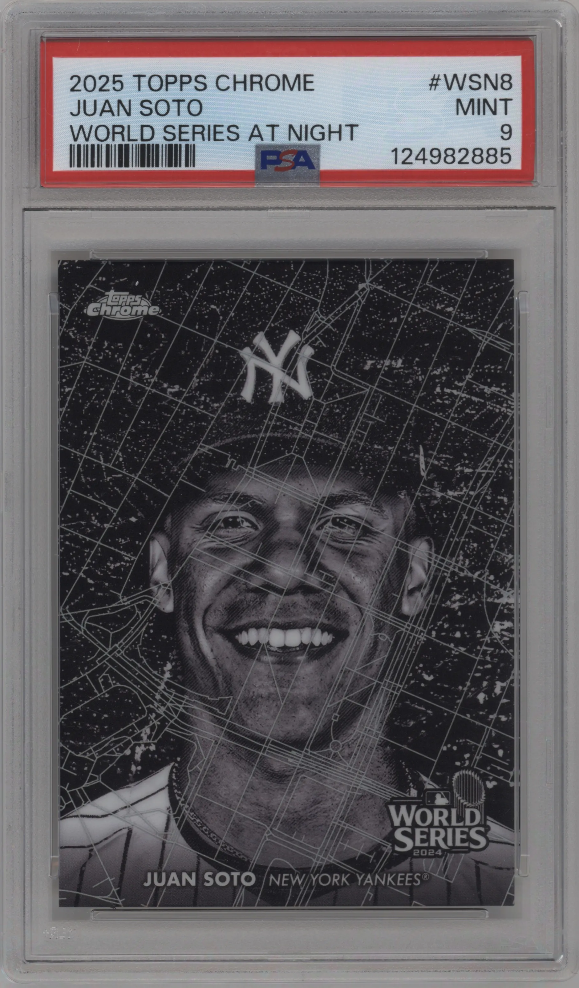 2025 Topps Chrome WSN Juan Soto PSA 9