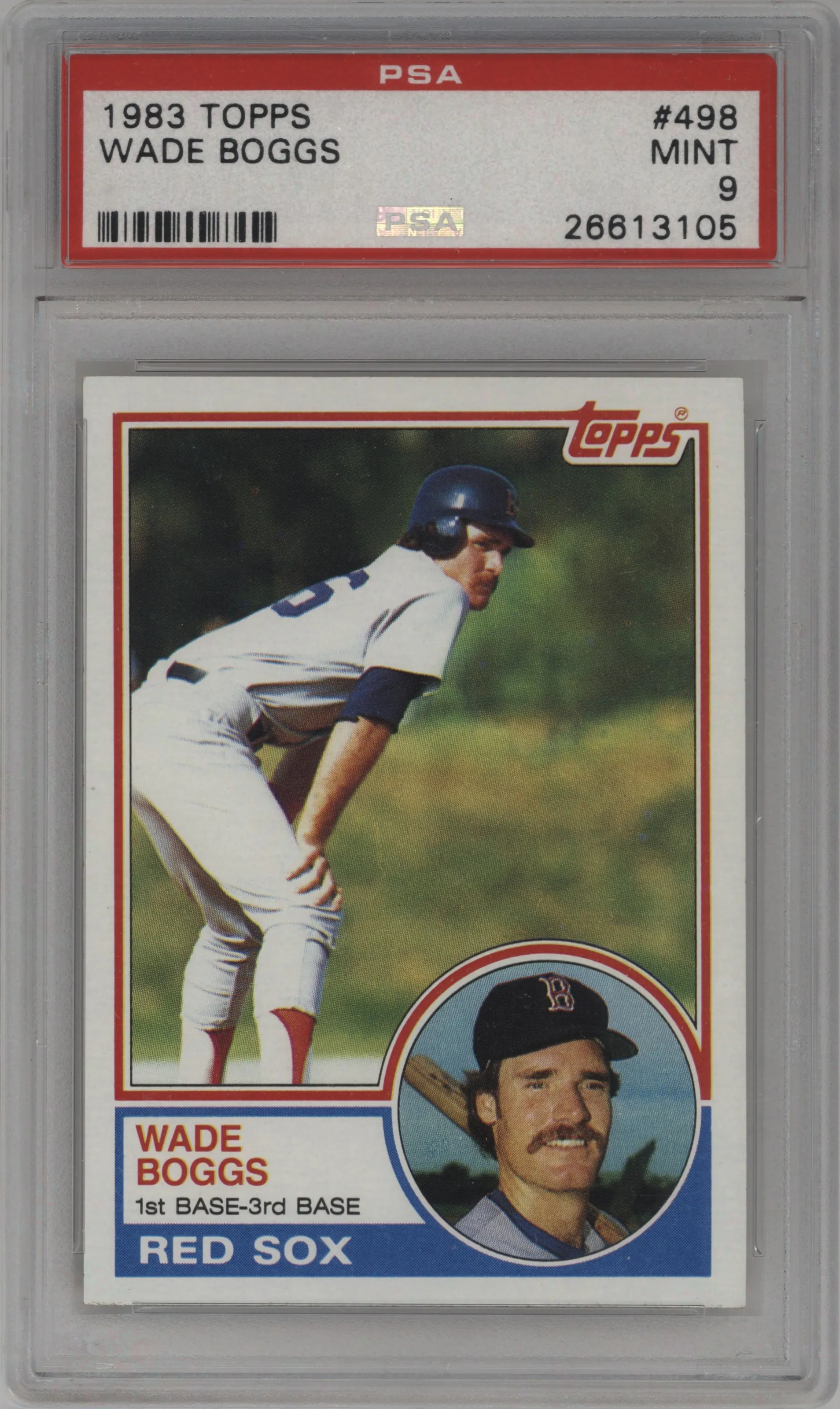 1983 Topps Wade Boggs #498 PSA 9