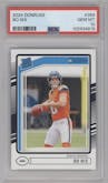 Jayden Daniels from the 2024 Donruss set graded by PSA and given an overall grade of 10.