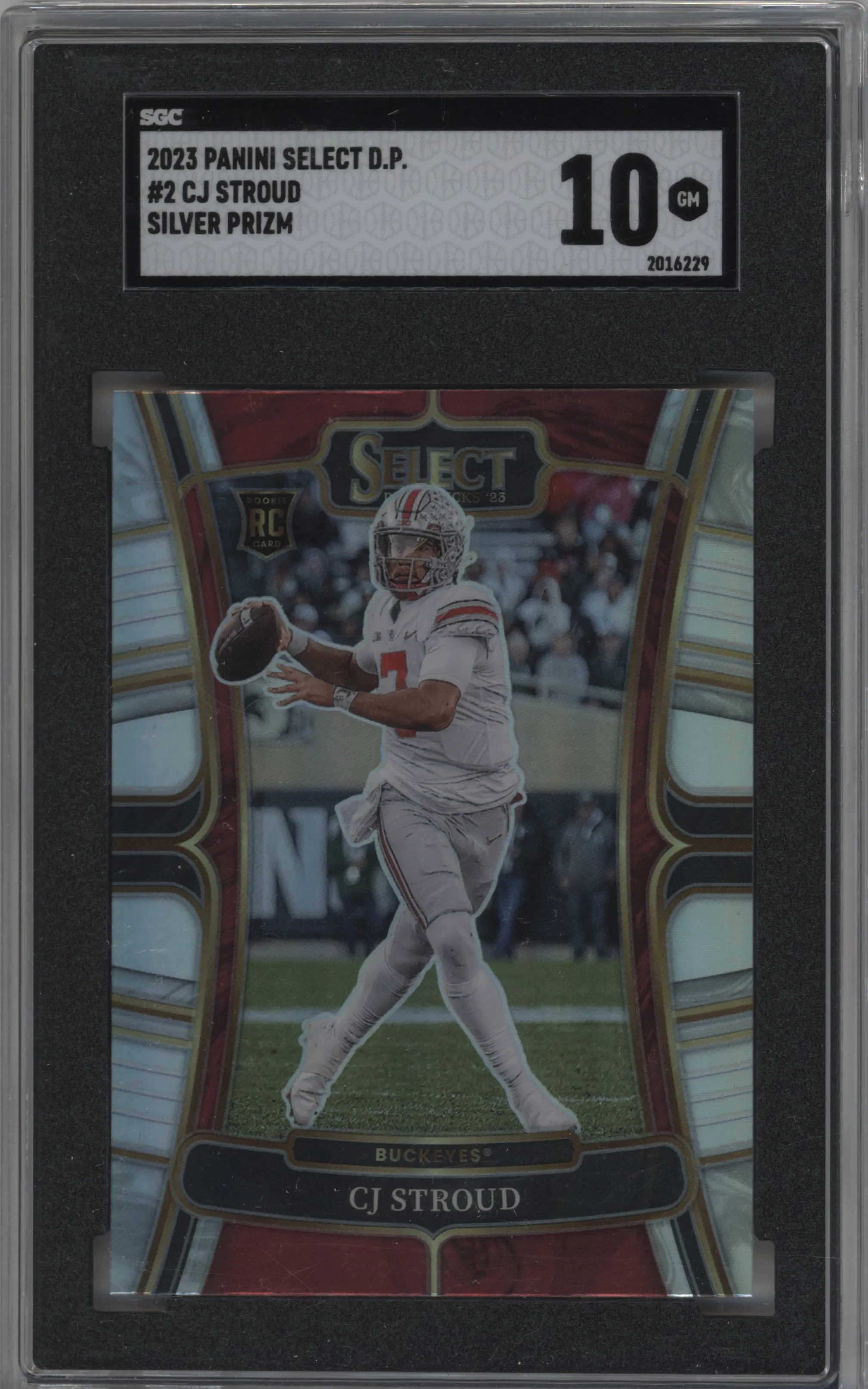 2023 Panini Select Draft Picks C.J. Stroud Silver Prizm SGC 10