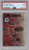 Michael Jordan from the 1994-95 Skybox E-Motion set graded by PSA and given an overall grade of 9.