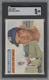 Don Larsen from the 1956 Topps set graded by SGC and given an overall grade of 5.