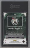 Jaylen Brown from the 2024-25 Panini Origins set featuring a Gold parallel graded by SGC and given an overall grade of 9.