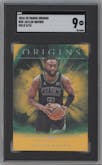 Jaylen Brown from the 2024-25 Panini Origins set featuring a Gold parallel graded by SGC and given an overall grade of 9.