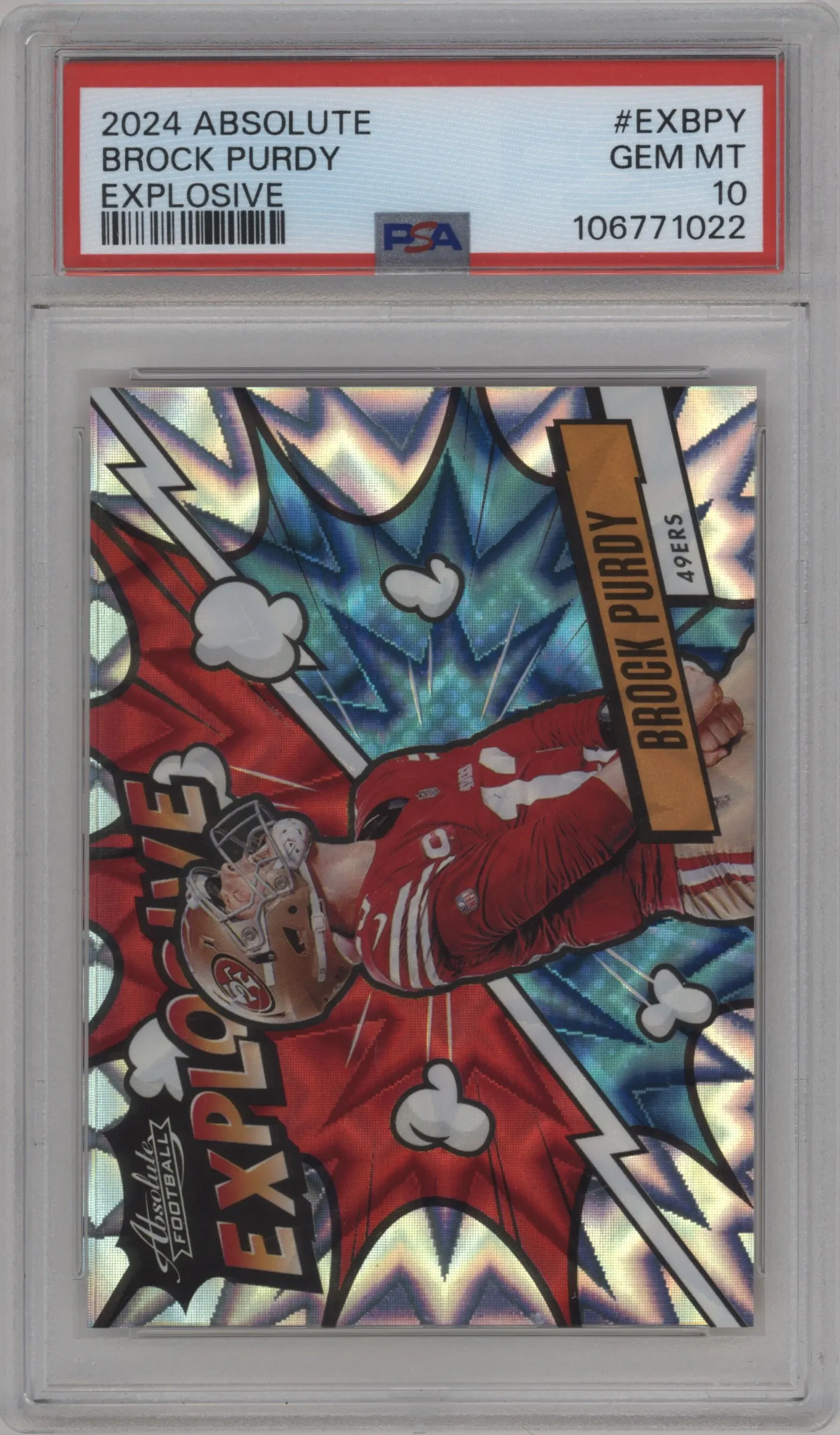 2024 Panini Absolute Explosive Brock Purdy #EX-BPY PSA 10