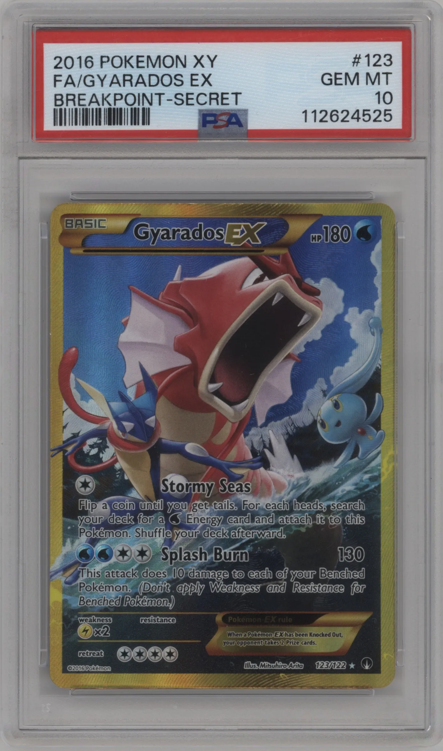 2016 Pokemon XY Breakpoint Gyarados EX #123 PSA 10