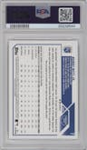 Bobby Witt Jr. from the 2023 Topps set featuring a Orange Foil parallel graded by PSA and given an overall grade of 10.