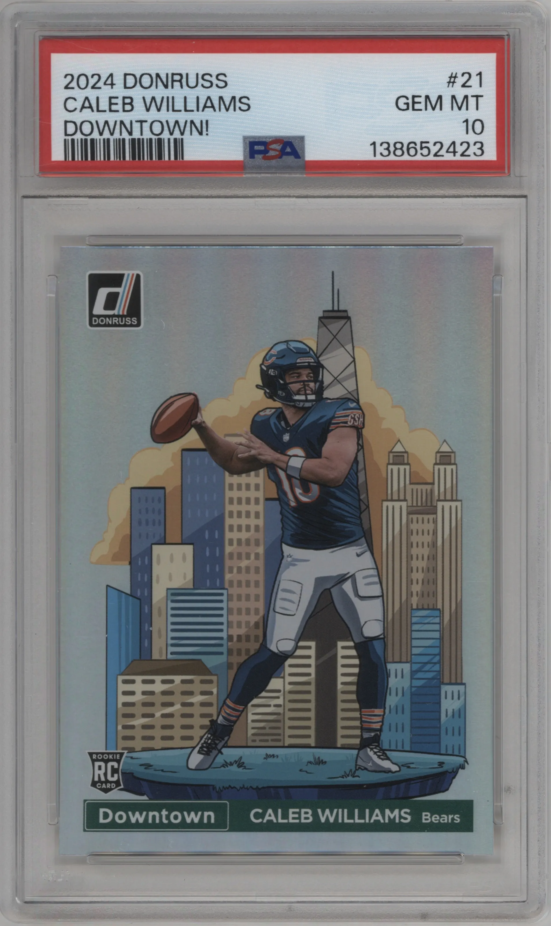 2024 Donruss Downtown Caleb Williams #21 PSA 10