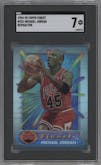 Michael Jordan from the 1994-95 Topps Finest  set featuring a Refractor parallel graded by SGC and given an overall grade of 7.