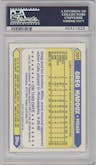Greg Maddux from the 1987 Topps Traded set graded by PSA and given an overall grade of 10.