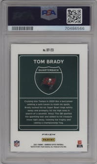 Tom Brady from the 2021 Panini Donruss Optic set graded by PSA and given an overall grade of 10.