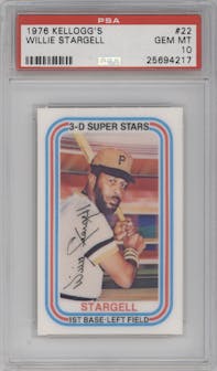 Wilver Dornell Stargell from the 1976 Kellogg's 3-D Super Stars set graded by PSA and given an overall grade of 10.