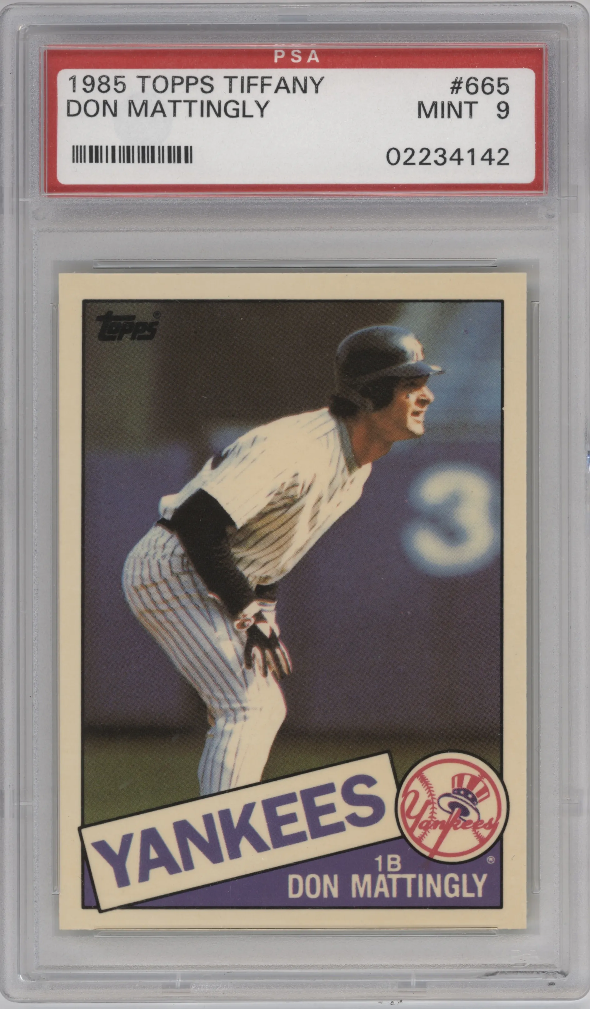 1985 Topps Don Mattingly Tiffany #665 PSA 9