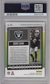 Derek Carr from the 2022 Panini Score set featuring a Gold Zone parallel graded by PSA and given an overall grade of 10.