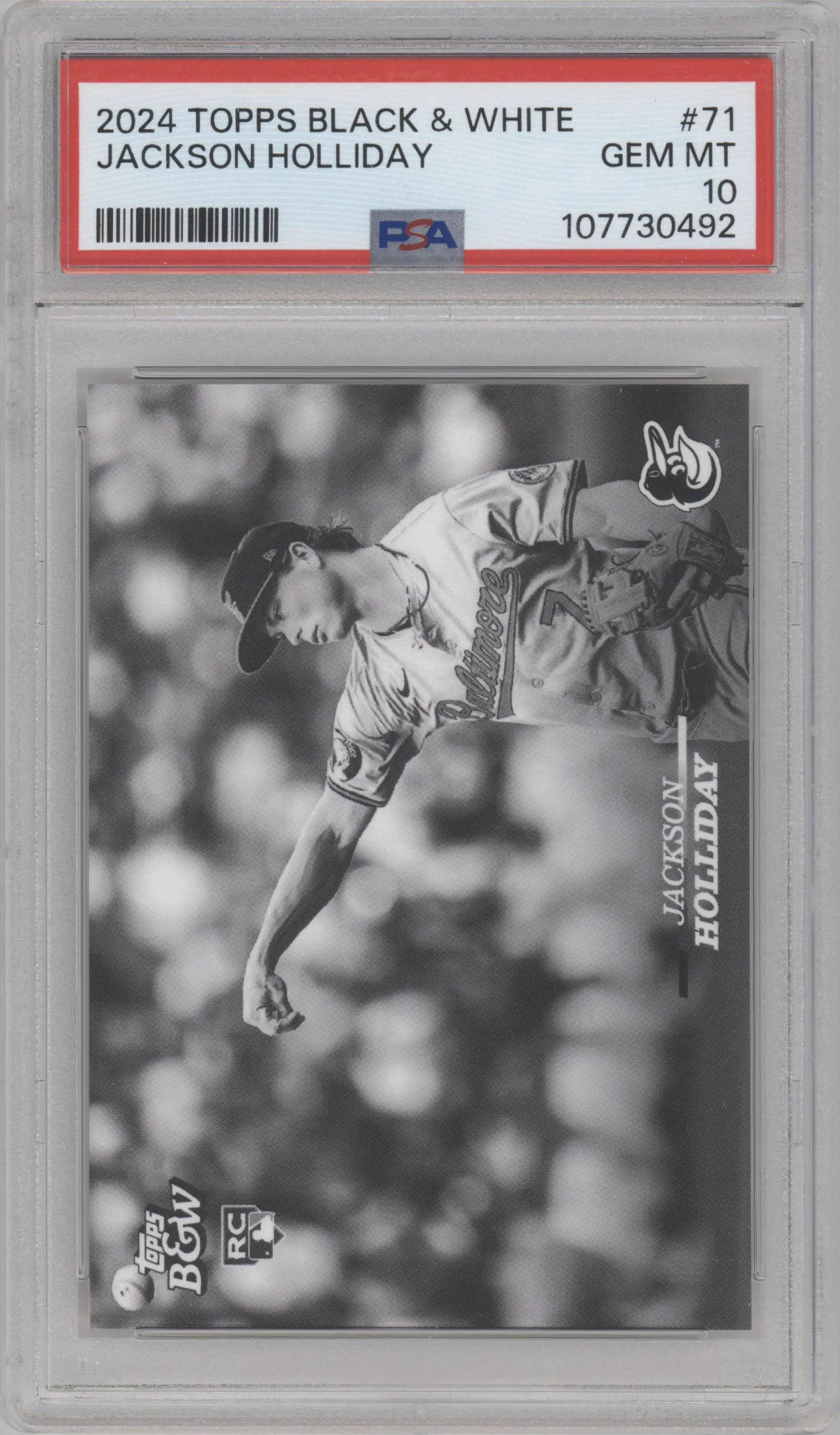 2024 Topps Black & White Jackson Holliday PSA 10