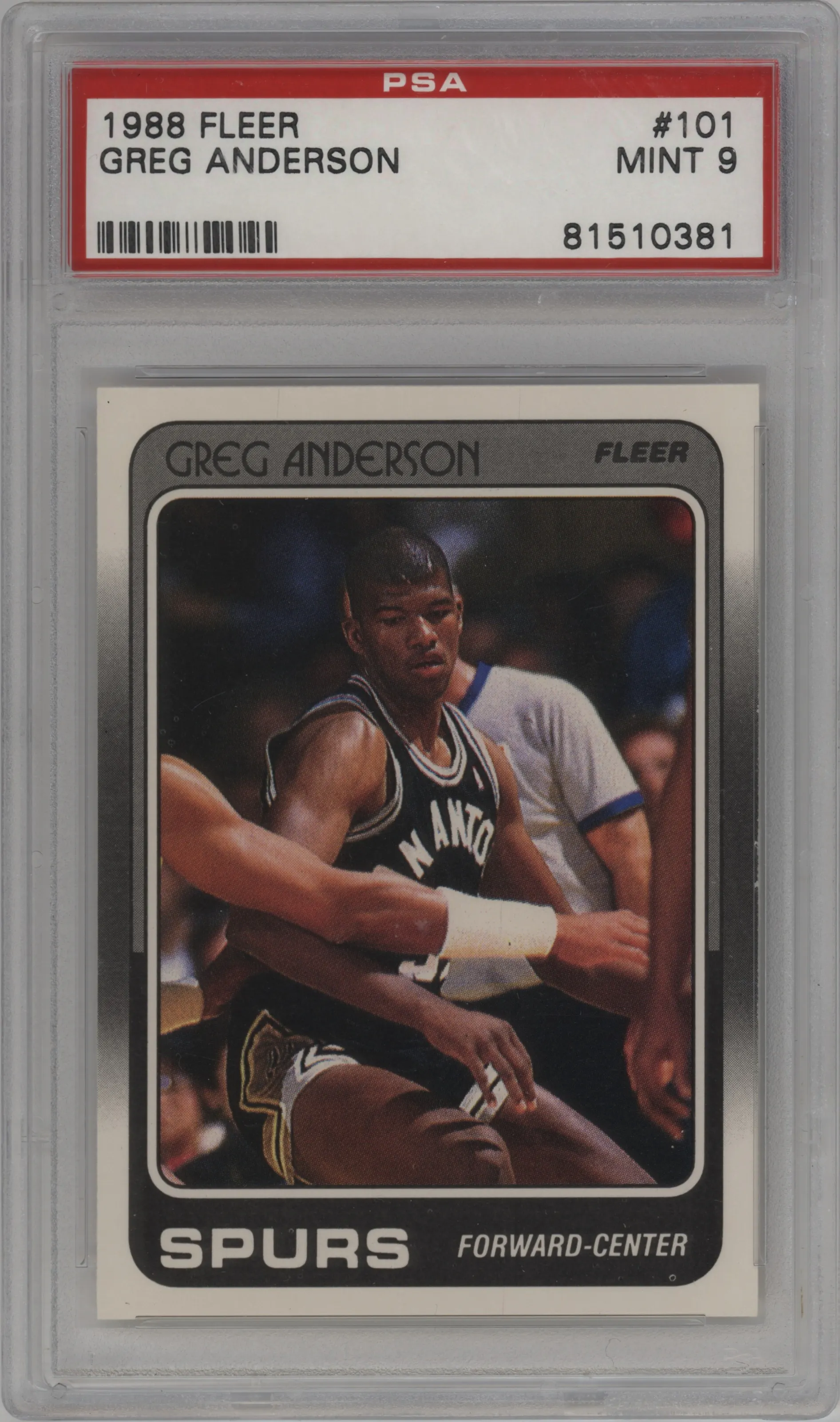 1988 Fleer Greg Anderson #101 PSA 9