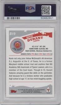 Kevin Durant from the 2006 Topps McDonald's set graded by PSA and given an overall grade of 9.