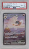 Charizard ex from the 2023 Pokemon SV set graded by PSA and given an overall grade of 10.