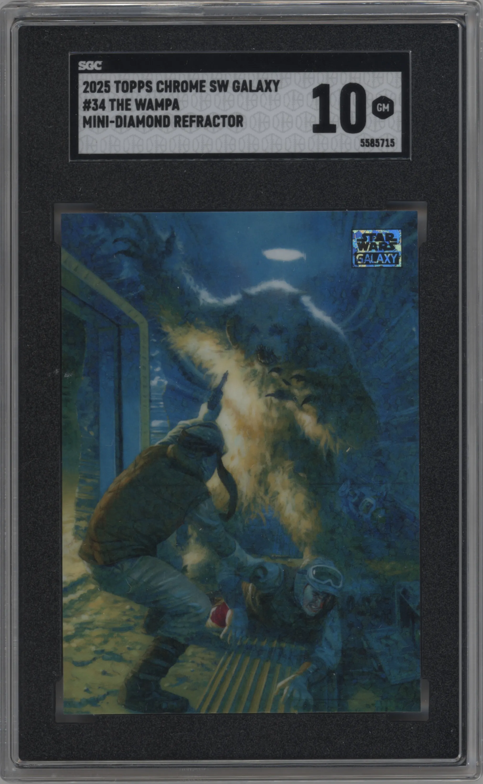 2025 Topps Chrome Star Wars Galaxy The Wampa Mini Diamond Refractor #34 SGC 10