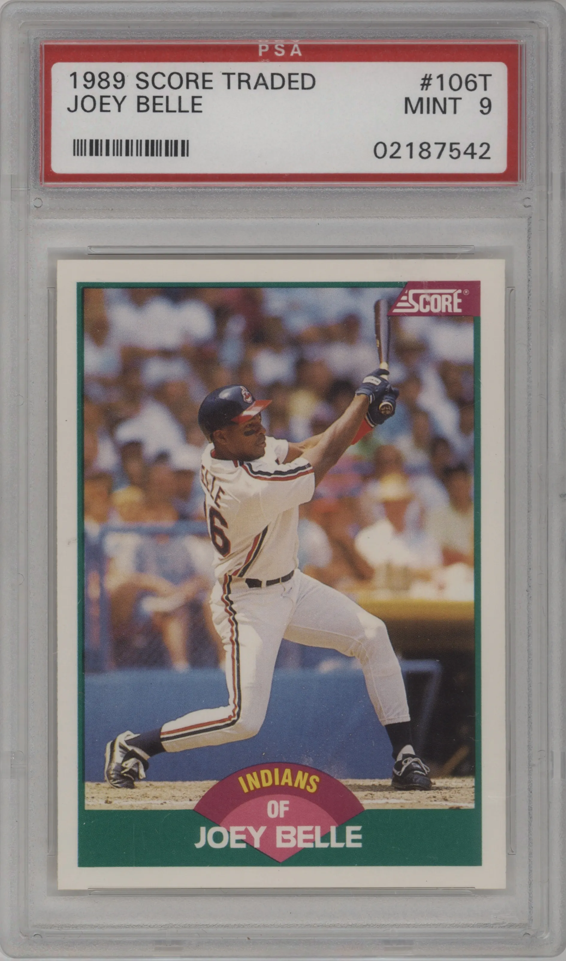 1989 Score Rookie & Traded Joey Belle PSA 9
