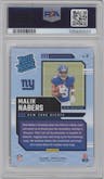 Malik Nabers from the 2024 Donruss set graded by PSA and given an overall grade of 10.