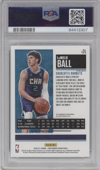 LaMelo Ball from the 2020-21 Panini Contenders set graded by PSA and given an overall grade of 9.