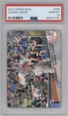 Aaron Judge from the 2017 Topps Now set graded by PSA and given an overall grade of 10.