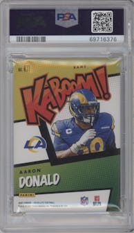 Aaron Donald from the 2021 Panini Absolute set graded by PSA and given an overall grade of 9.