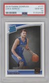 Luka Doncic from the 2018-19 Panini Donruss  set graded by PSA and given an overall grade of 10.