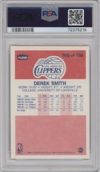 Derek Smith from the 1986-87 Fleer set graded by PSA and given an overall grade of 9.