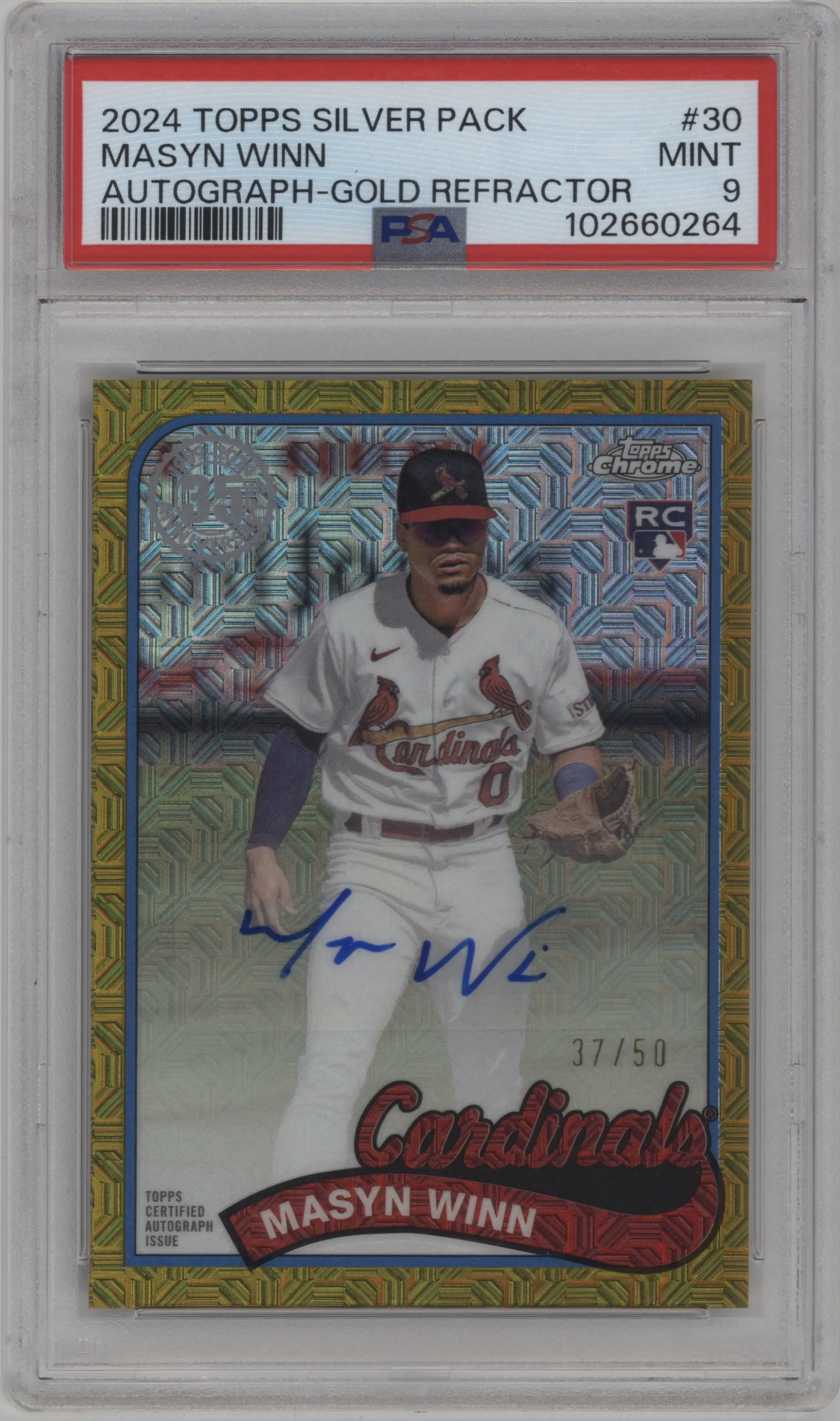 2024 Topps Series 2 Silver Pack 1989 Topps Masyn Winn Gold PSA 9