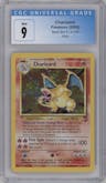 Charizard from the 2000 Pokemon set graded by CSG and given an overall grade of 9.