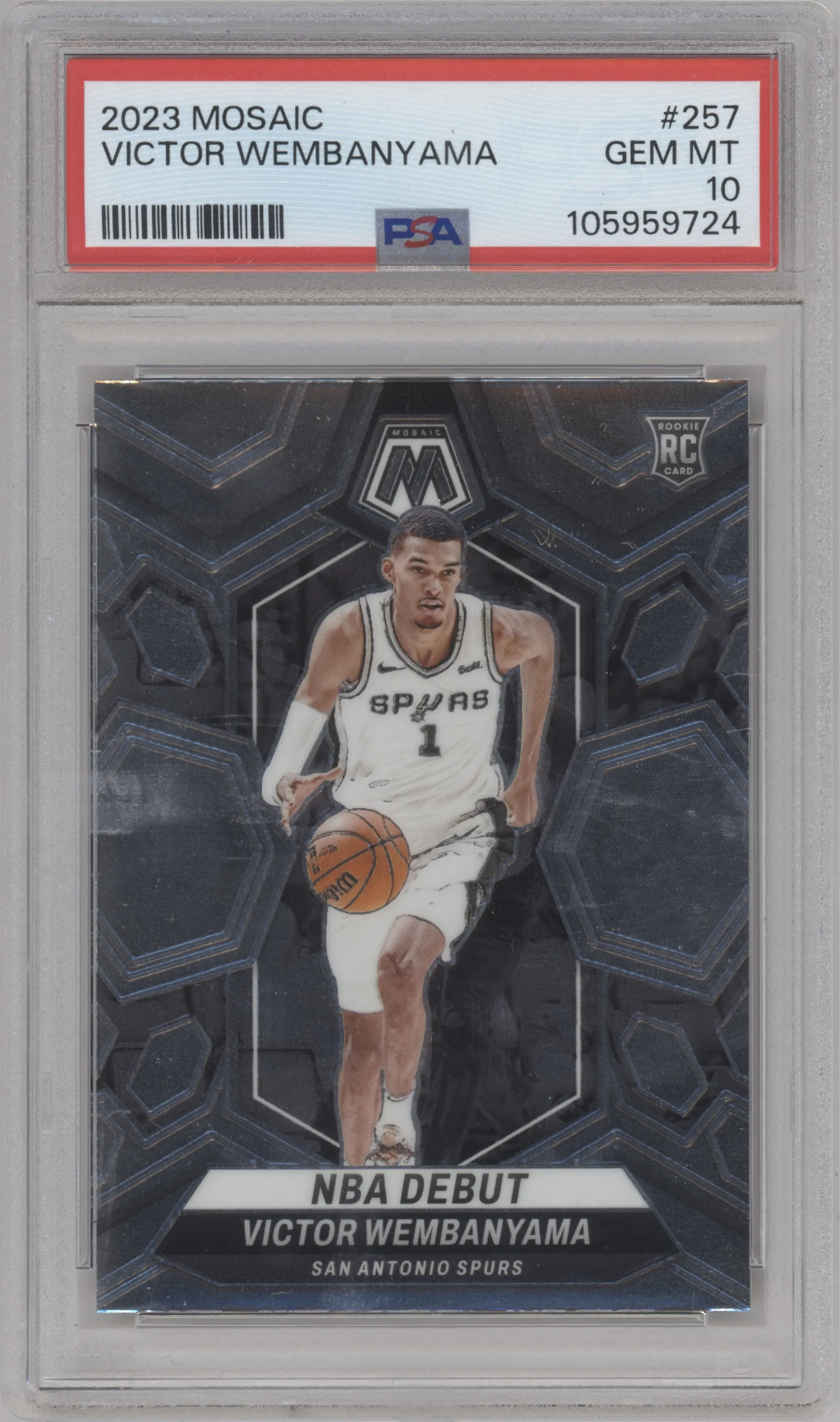 2023 Panini Mosaic Victor Wembanyama PSA 10