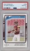 Jayden Daniels from the 2024 Donruss set graded by PSA and given an overall grade of 10.