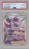 Fantina from the 2022 Pokemon SWSH set graded by PSA and given an overall grade of 10.